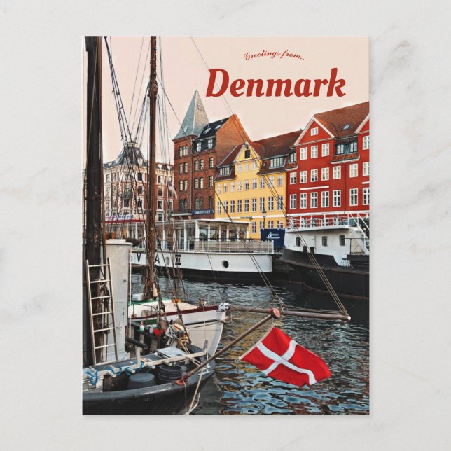Cartes postales de bateaux à Copenhague Danemark (Devant)