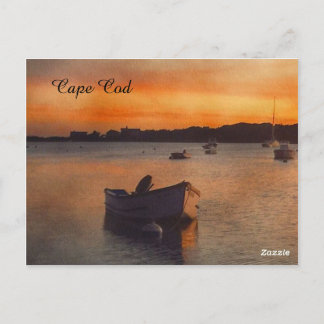 Cartes postales de bateaux de Cape Cod au coucher 