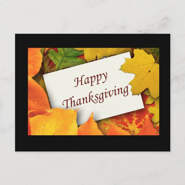 Cartes postales de bénédictions de thanksgiving (Devant)