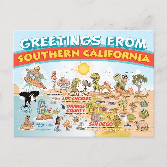 Cartes postales de Californie du Sud (Devant)