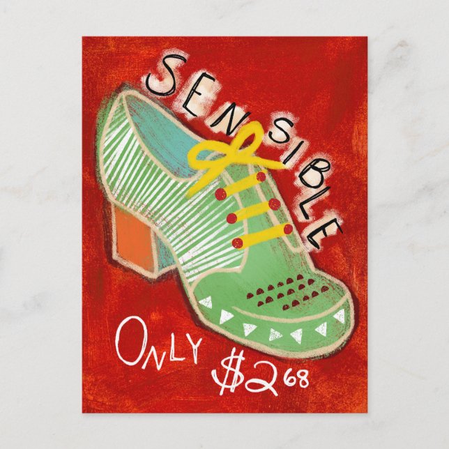 Cartes postales de chaussures Oxford sensées - Mod (Devant)