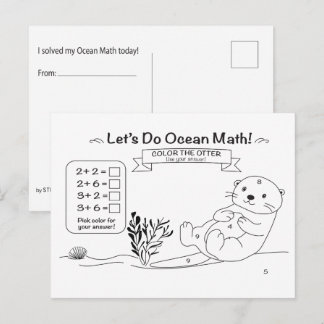 Cartes postales de coloriage mathématiques de lout
