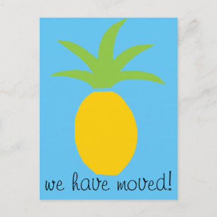 Cartes postales de déménagement à l'ananas pour no