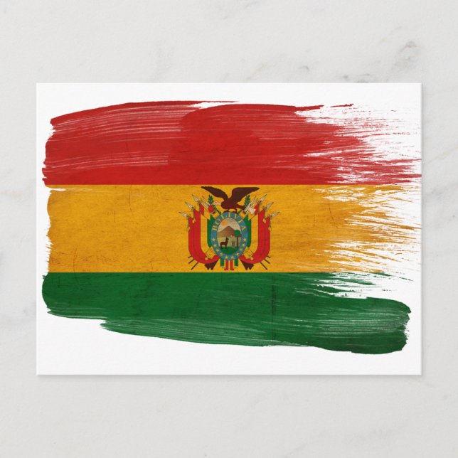 Cartes postales de drapeau de la Bolivie (Devant)