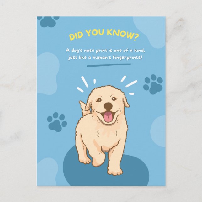 Cartes postales de faits sur les animaux (Devant)