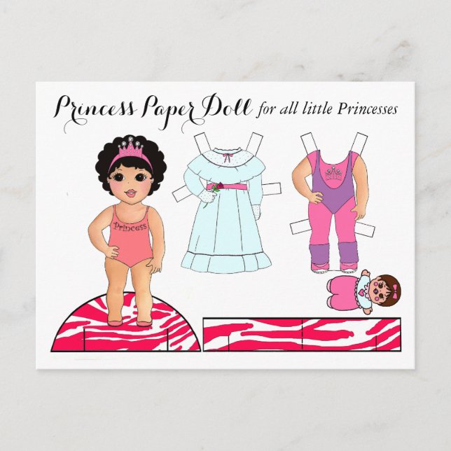 Cartes postales de fête pour poupées en papier "Pe (Devant)