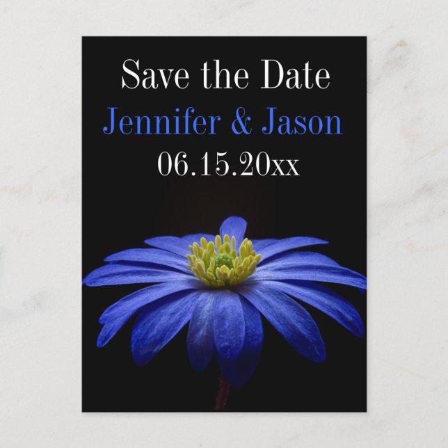 Cartes postales de fleurs bleues jolies pour sauve (Devant)