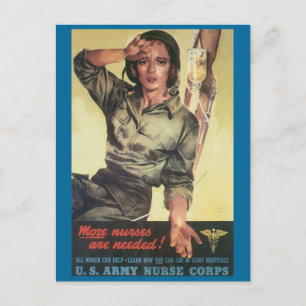 Cartes postales de guerre vintage, infirmières son