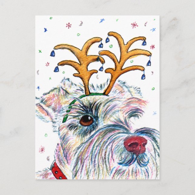Cartes postales de Holiday Schnauzer (Devant)