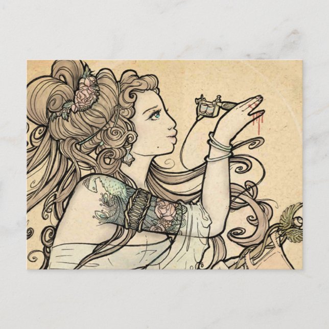 Cartes postales de la déesse tatouée (Devant)