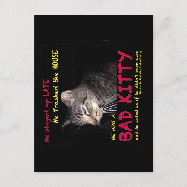 Cartes postales de la mauvaise Kitty (Devant)