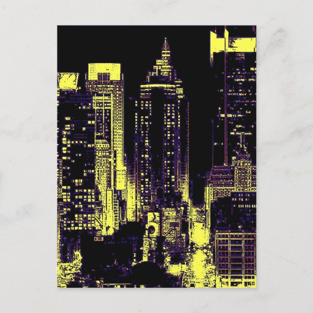 Cartes postales de la nuit à New York (Devant)