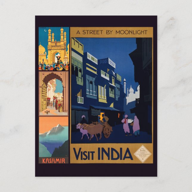 Cartes postales de l'affiche India Travel (Devant)