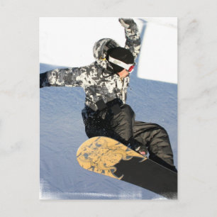 Cartes postales de lancement de snowboard