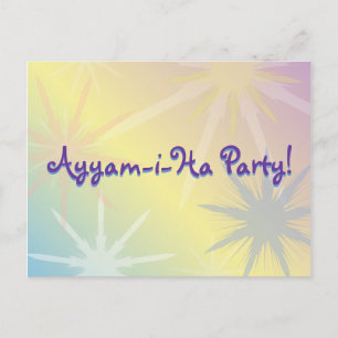 Cartes postales de l'invitation du parti Ayyam-i-H