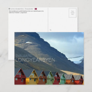 Cartes postales de maisons colorées à Longyearbyen
