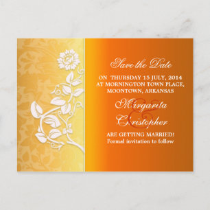 Cartes postales de mariage élégantes jaune pour an