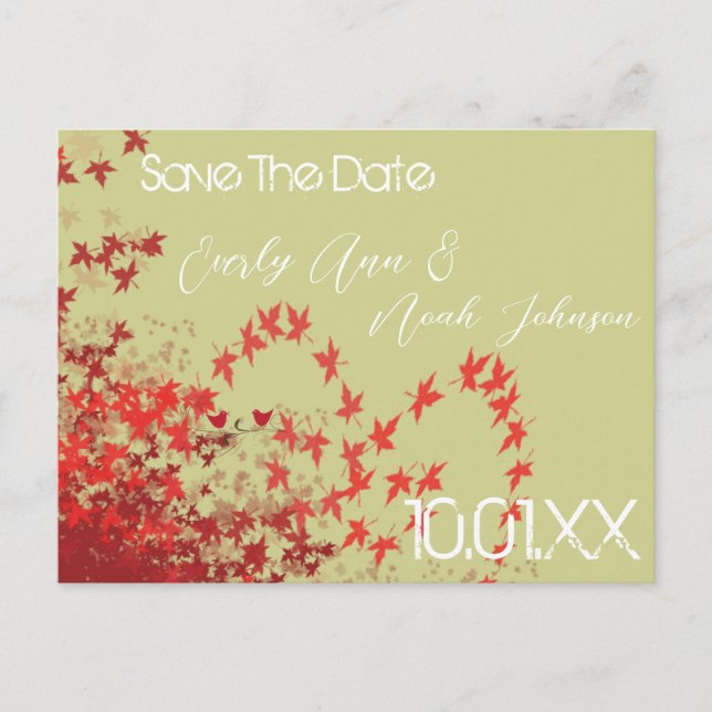 Cartes postales de mariage pour sauvegarder la dat (Devant)