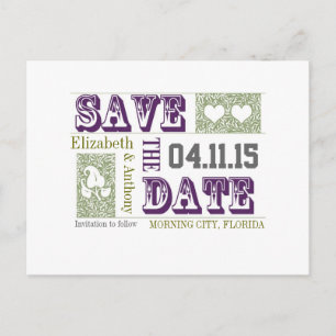 Cartes postales de mariage smart et chic pour anno
