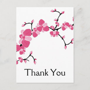 Cartes postales de Merci de branches de cerisier e