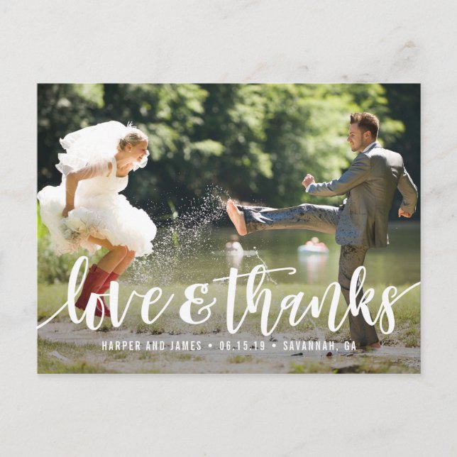 Cartes postales de Merci de script funky (Devant)