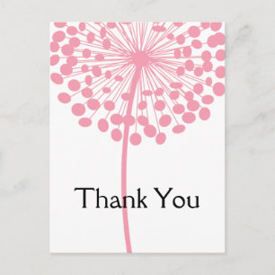 Cartes postales de Merci rose Dandelion 2
