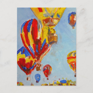 Cartes postales de montgolfières colorées