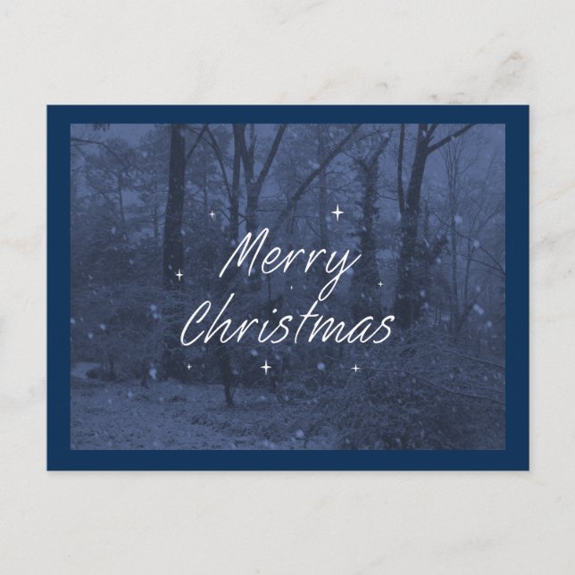 Cartes postales de Noël bleu (Devant)
