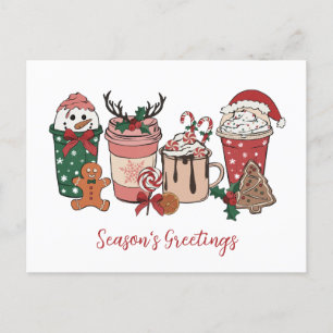 Cartes postales de Noël Café Cookies
