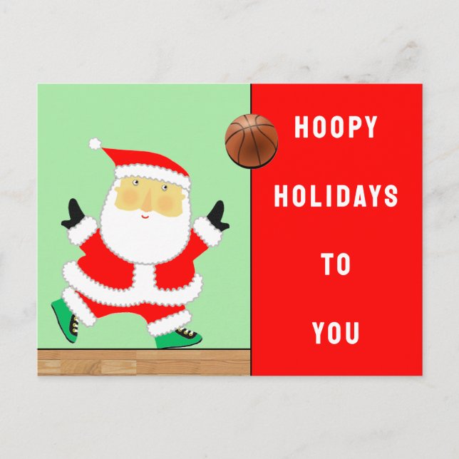 Cartes postales de Noël de basket-ball (Devant)