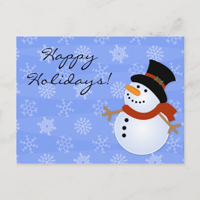 Cartes postales de Noël de bonhomme de neige (Devant)