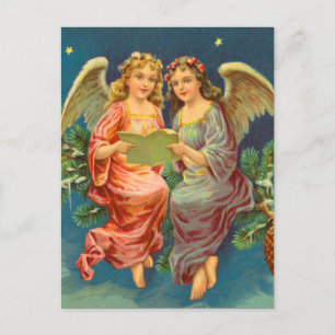 Cartes postales de Noël de l'Ange victorien