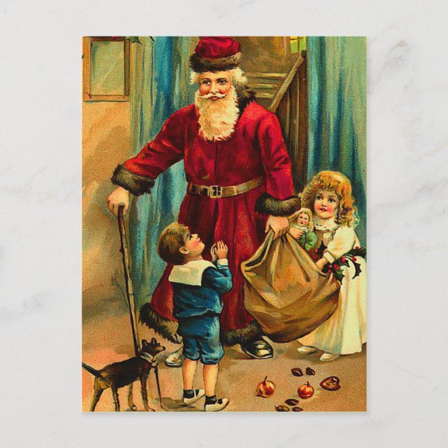 Cartes postales de Noël du Père Noël victorien (Devant)