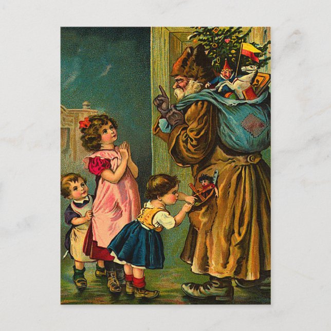 Cartes postales de Noël du Père Noël victorien (Devant)