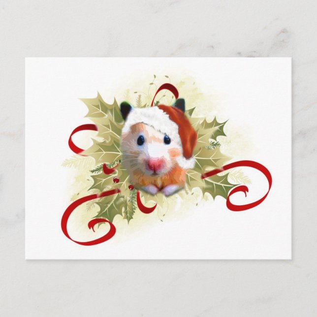 Cartes postales de Noël Hamster (Devant)