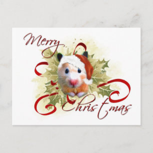 Cartes postales de Noël Hamster