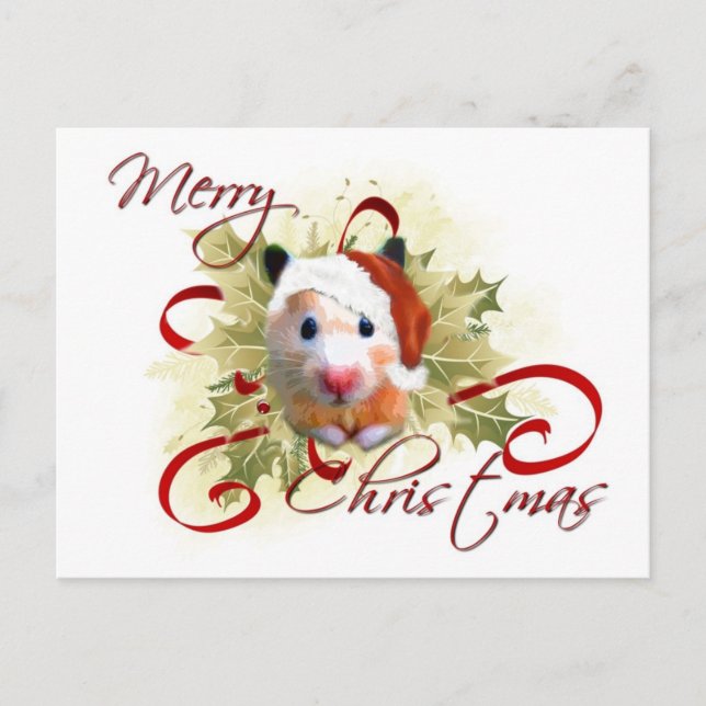 Cartes postales de Noël Hamster (Devant)