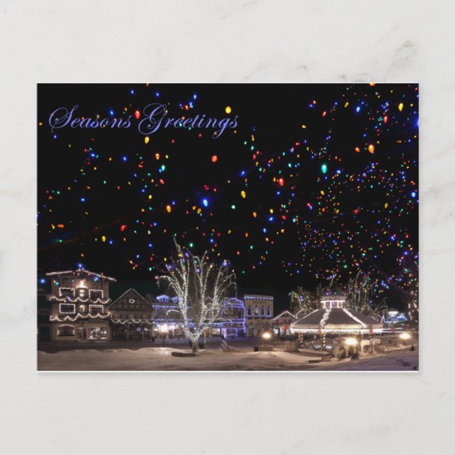 Cartes postales de Noël :  'Lumières du nord (Devant)