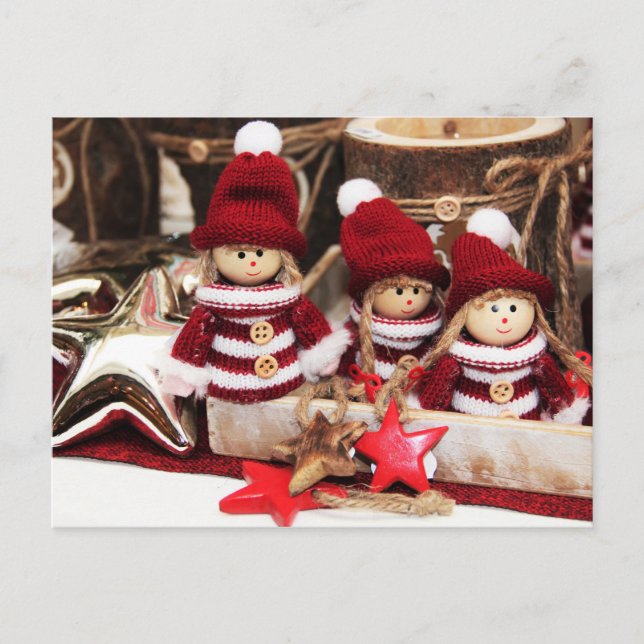 Cartes postales de Noël - Vierge sur le dos (Devant)