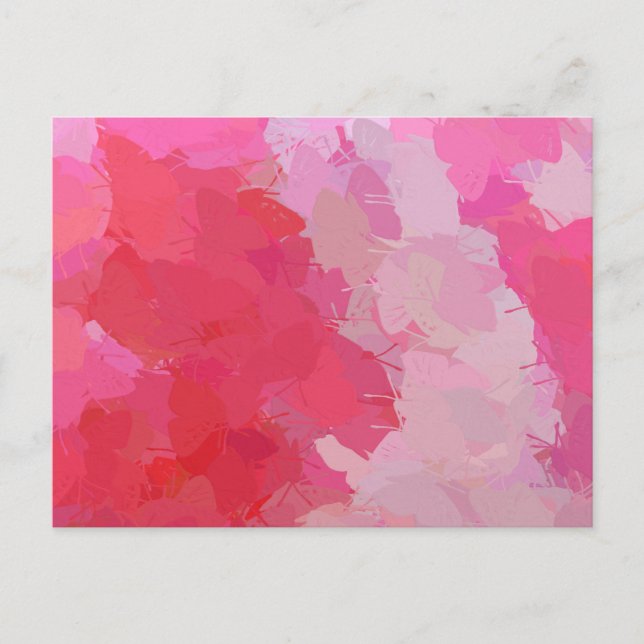 Cartes postales de papillons roses (Devant)