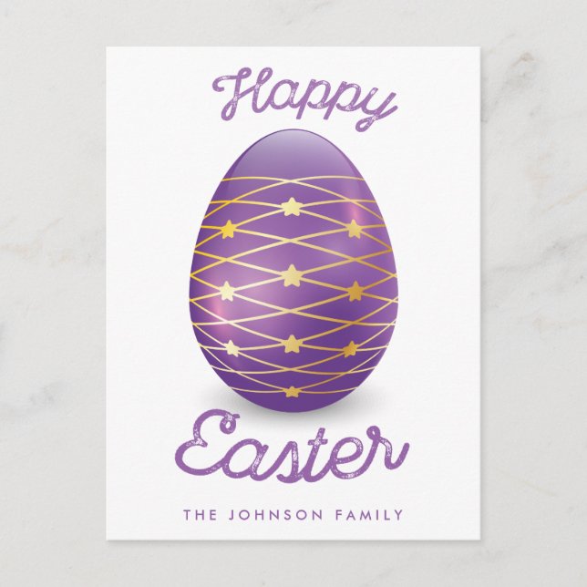 Cartes Postales De Pâques Joyeuses Avec Oeuf De Pâ (Devant)