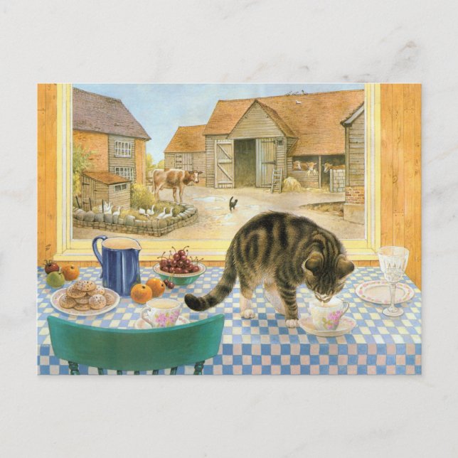 Cartes postales de peinture de chat (Devant)