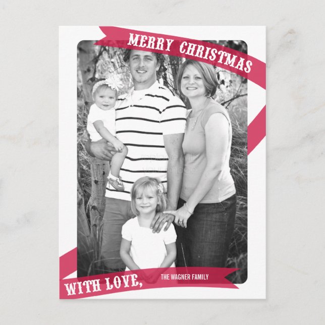 Cartes postales de photos de Noël d'amour (Devant)