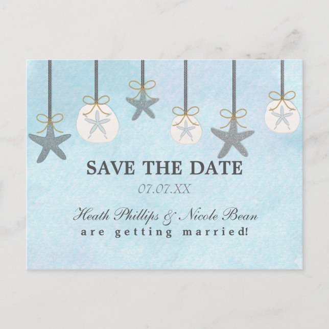 Cartes postales de plage Étoile de mer suspendue e (Devant)