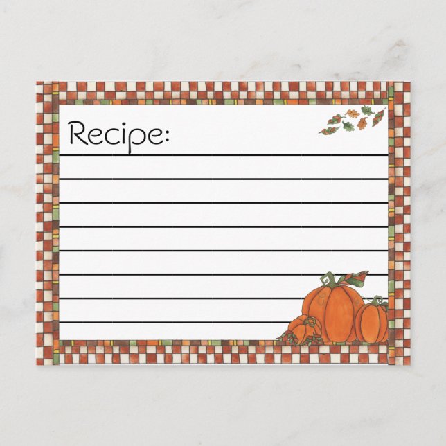 Cartes postales de recette (Devant)