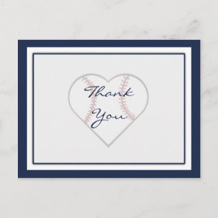 Cartes postales de remerciement de baseball
