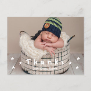 Cartes postales de remerciement pour bébé