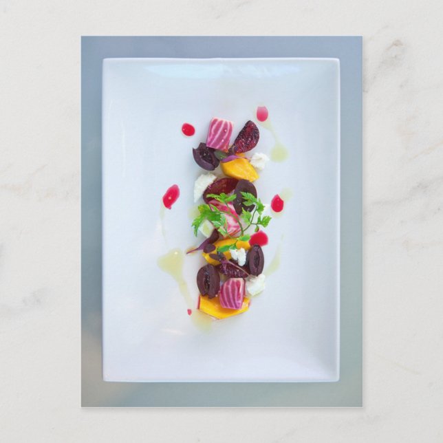 Cartes postales de salade de betteraves déconstrui (Devant)