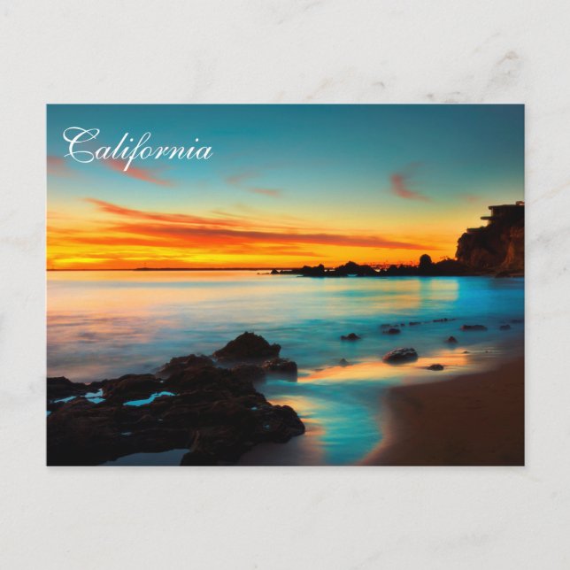 Cartes postales de scène de plage de la Californie (Devant)