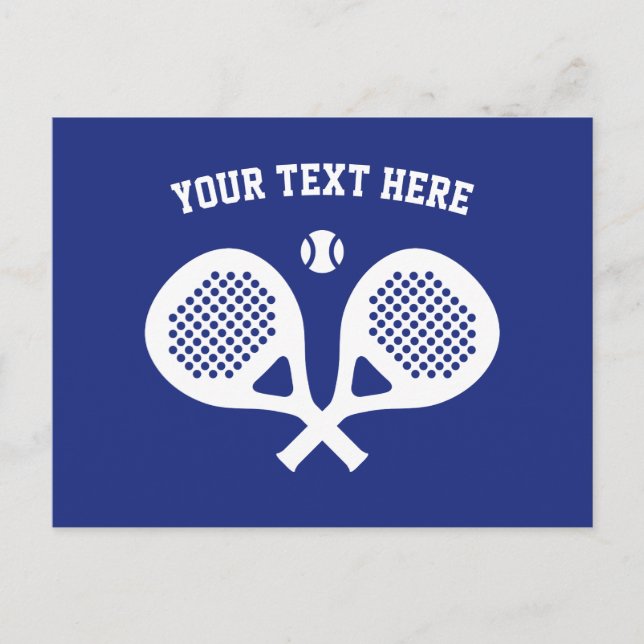 Cartes postales de tennis padel personnalisées ave (Devant)
